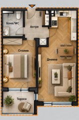 one bedroom For sale, Малинова долина, 66 sq.m.