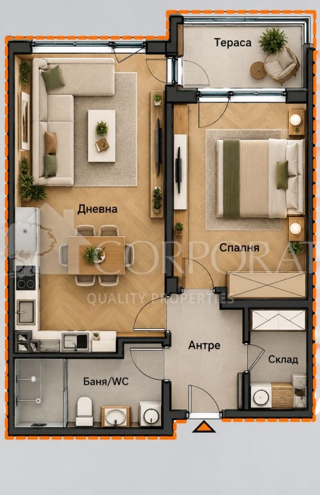 2-стаен за продажба, Малинова долина, 69 кв. м.