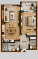 2-стаен за продажба, Малинова долина, 69 кв. м.